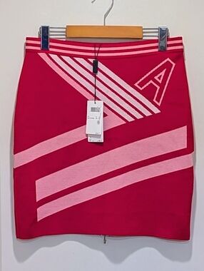 NWT Marc Cain 6 Knit Cotton Blend Stretch Mini Skirt